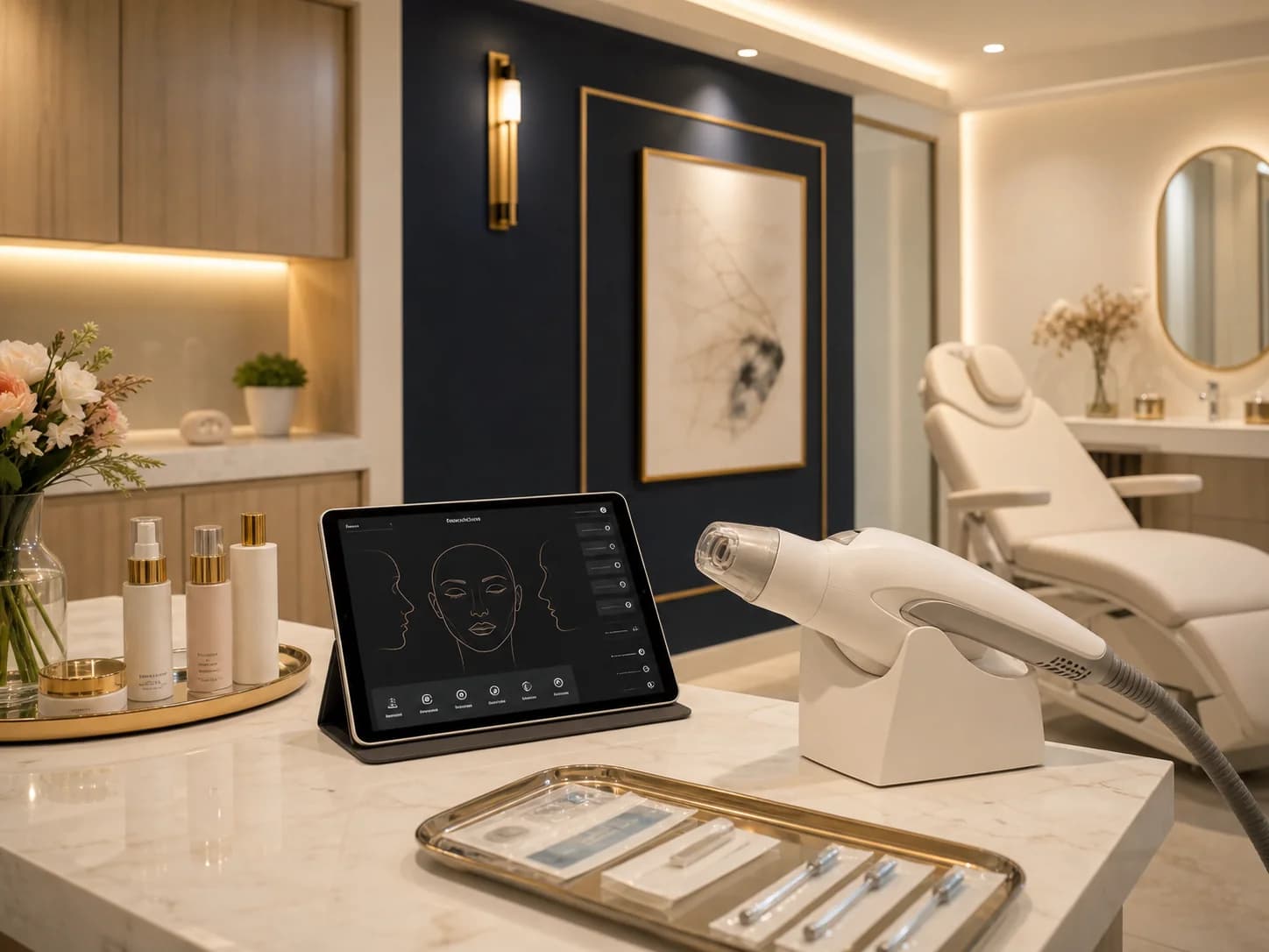Sala do Instituto Delfos em Manhuaçu para estética avançada
